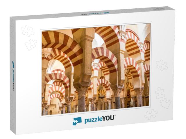 Inside of the La Mezquita Cathedral Mosque in Cordoba, An... Jigsaw Puzzle