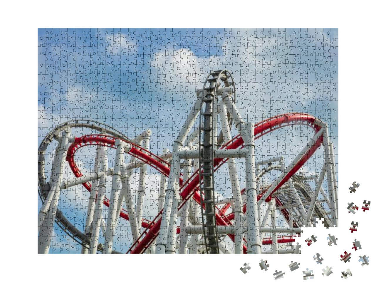 Roller Coaster on Sky Background... Jigsaw Puzzle with 1000 pieces
