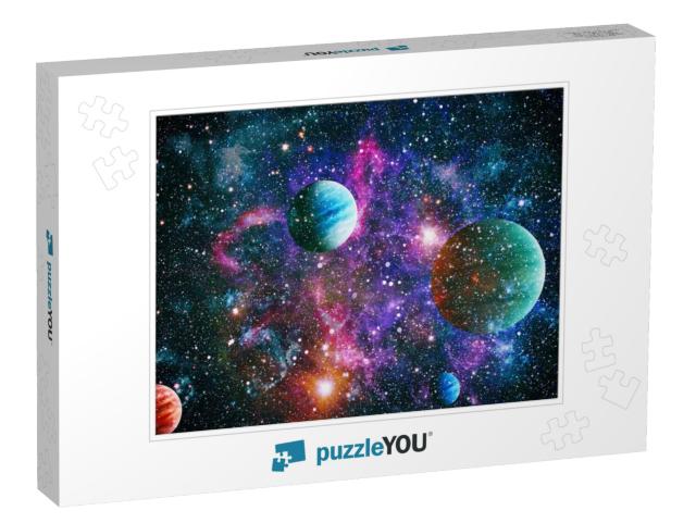 Planet in Space with Sun Flash. Elements of This Image Ar... Jigsaw Puzzle