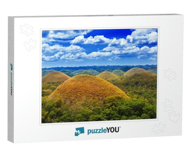Amazingly Shaped Chocolate Hills on Sunny Day on Bohol Is... Jigsaw Puzzle