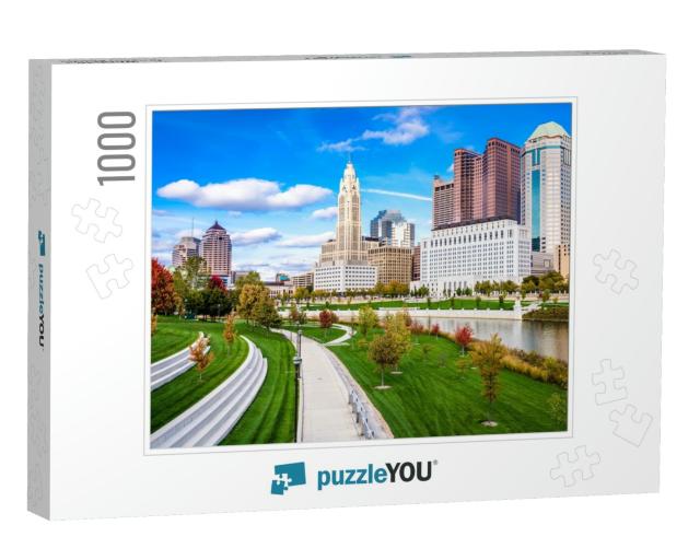 Columbus, Ohio, USA Skyline on the Scioto River... Jigsaw Puzzle with 1000 pieces