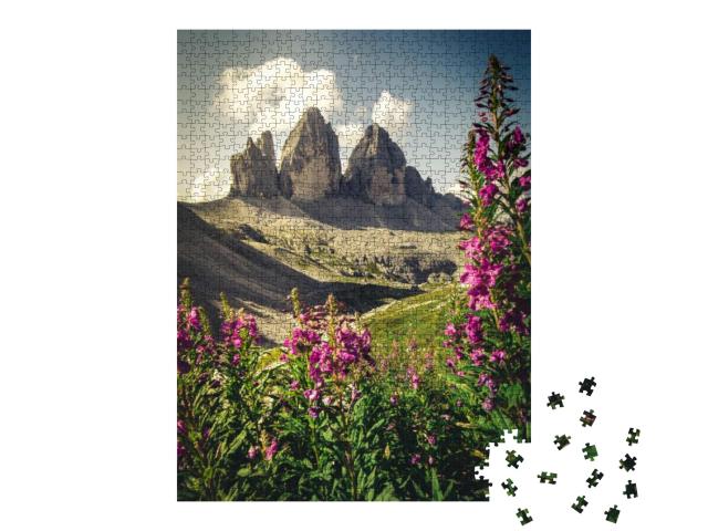 Dolomites Alps, Three Merlons, Drei Zinnen, South Tyrol... Jigsaw Puzzle with 1000 pieces