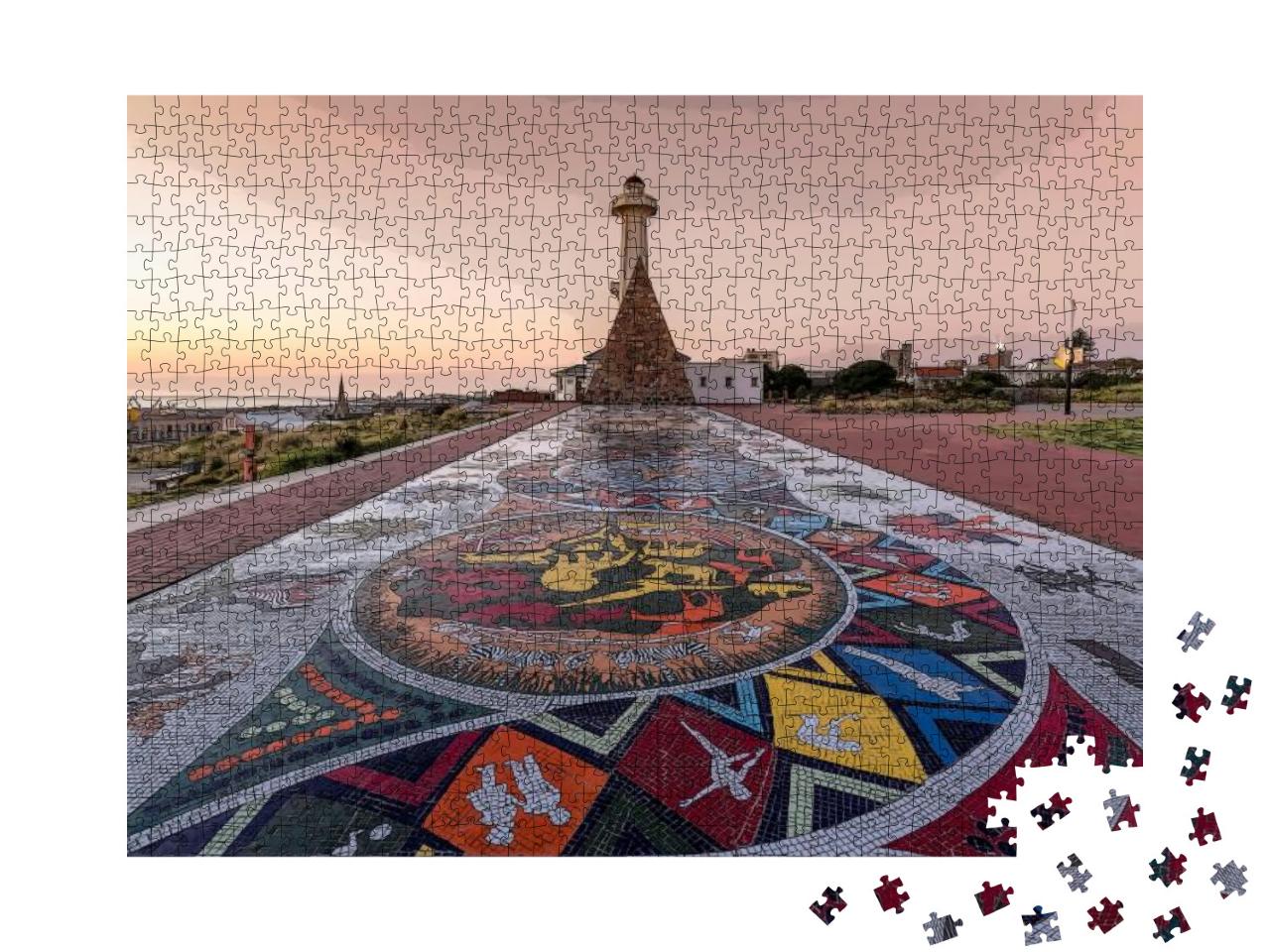 The Colorful Mosaics of the Donkin Reserve Pyramid & Ligh... Jigsaw Puzzle with 1000 pieces