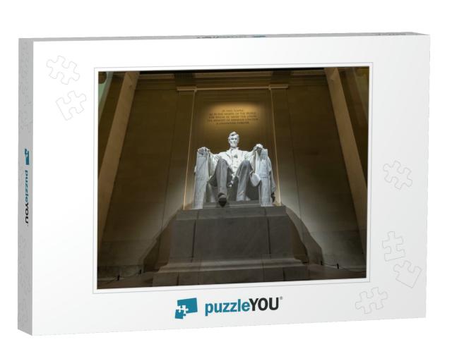 The Lincoln Memorial At Night in Washington Dc... Jigsaw Puzzle