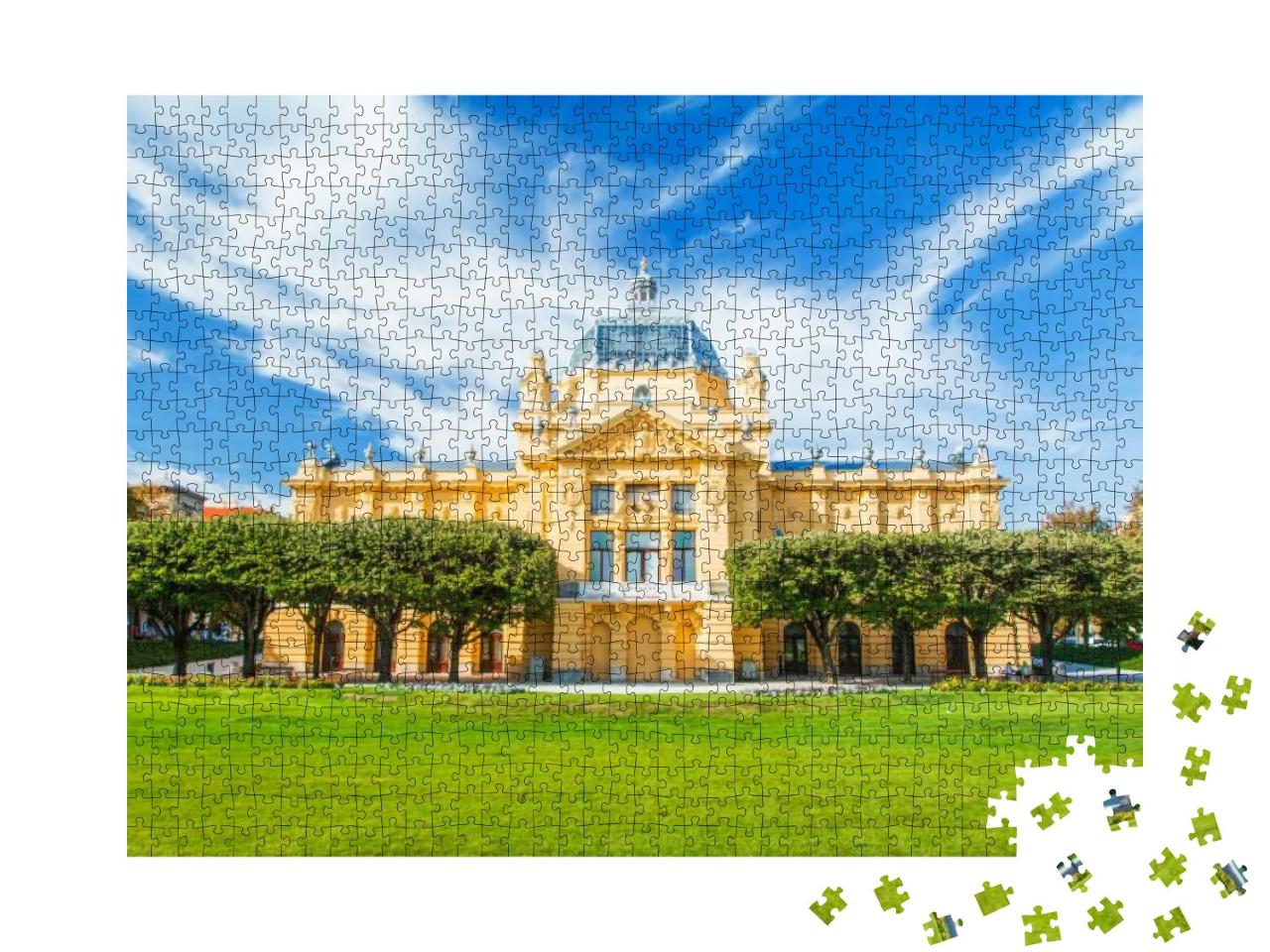 Zagreb, Croatia, Beautiful Classic Architecture, Art Pavi... Jigsaw Puzzle with 1000 pieces