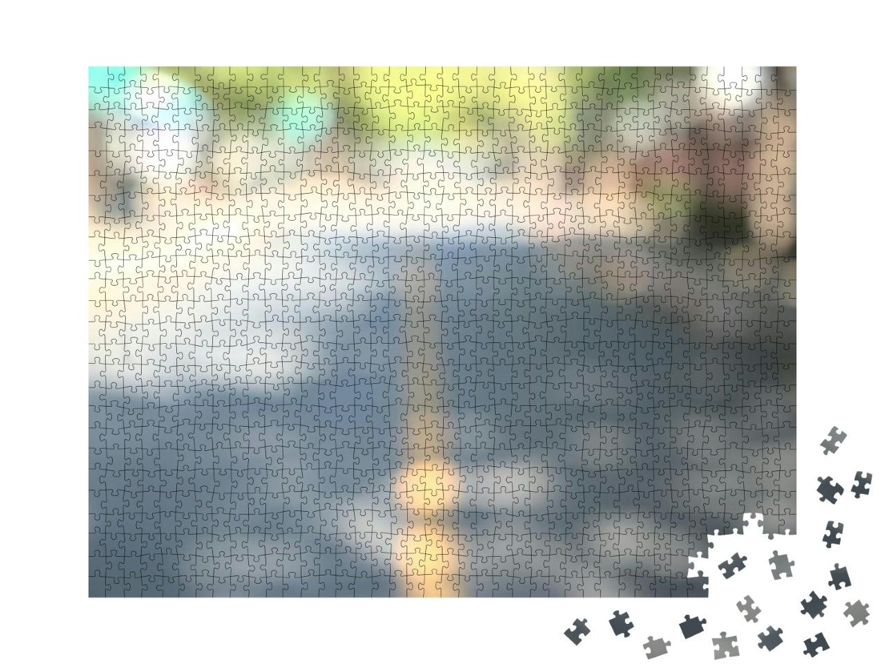 Bokeh Asphalt Street Abstract. Blurry of Public Community... Jigsaw Puzzle with 1000 pieces