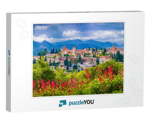 View of the Albaicin Medieval District of Granada, Andalu... Jigsaw Puzzle