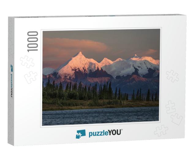 August 29, 2016 - Sunset on Mount Denali Previously Known... Jigsaw Puzzle with 1000 pieces