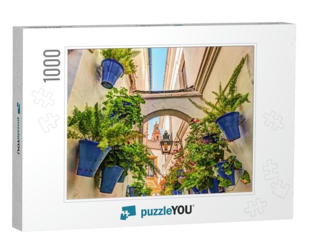 Beautiful White Walls Decorated with Colorful Flowers - O... Jigsaw Puzzle with 1000 pieces