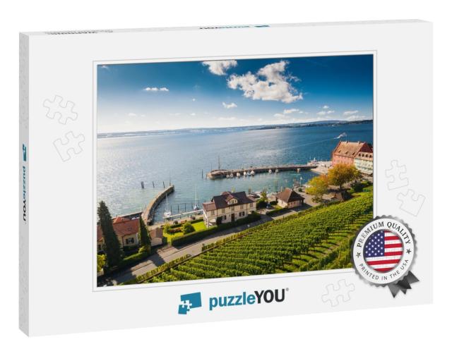 Pier in Bodensee Lake Constance in Germany... Jigsaw Puzzle