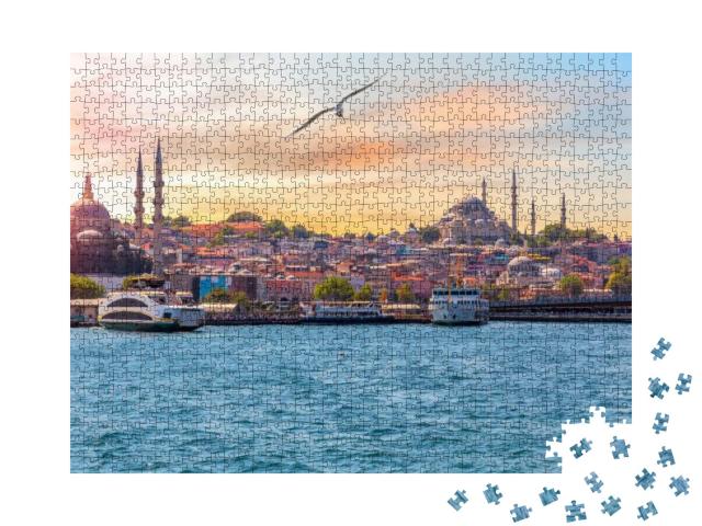 The Suleymaniye Mosque & the Rustem Pasha Mosque, View fr... Jigsaw Puzzle with 1000 pieces