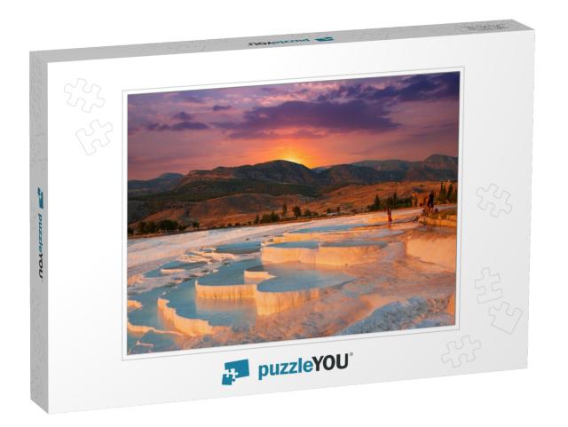 Beautiful Sunrise & Natural Travertine Pools & Terraces i... Jigsaw Puzzle