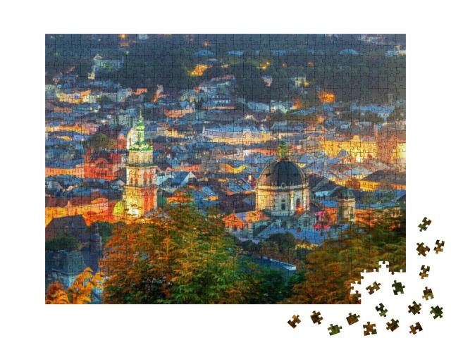 Lviv Historical City Center Skyline, Western Ukraine... Jigsaw Puzzle with 1000 pieces
