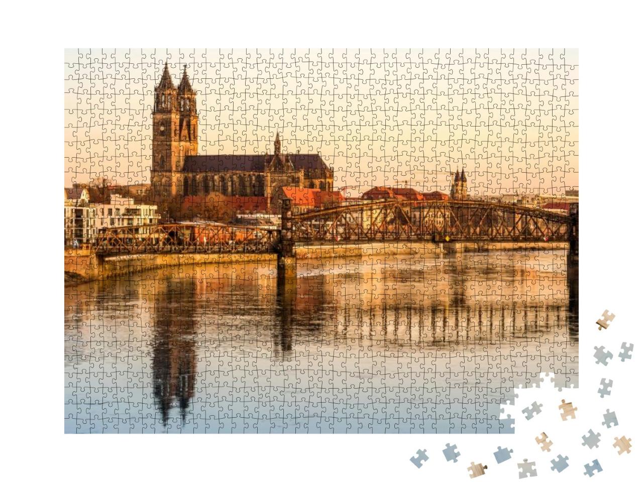 Magdeburg, Capital City of Saxony Anhalt in Germany... Jigsaw Puzzle with 1000 pieces