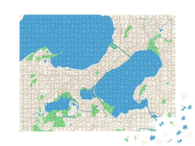 Madison Wisconsin Printable Map Excerpt. This Vector Stre... Jigsaw Puzzle with 1000 pieces