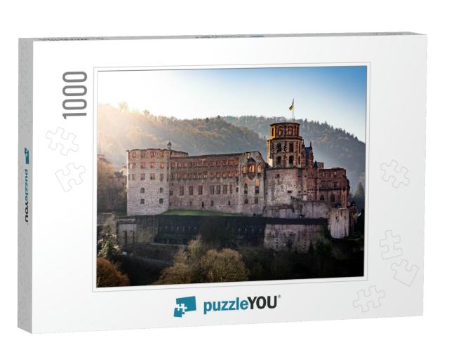 Heidelberg Castle At Sunset, Sunrise, Germany... Jigsaw Puzzle with 1000 pieces