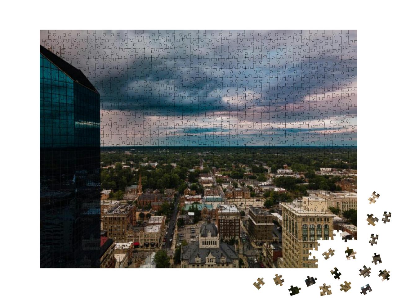 Aerial View of Downtown Lexington, Kentucky, Bluegrass Re... Jigsaw Puzzle with 1000 pieces
