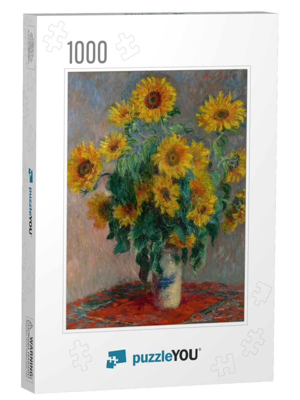 Bouquet of Sunflowers, by Claude Monet, 1881, French Impr... Jigsaw Puzzle with 1000 pieces