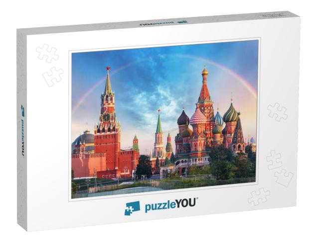 Moscow - Panoramic View of the Red Square with Moscow Kre... Jigsaw Puzzle