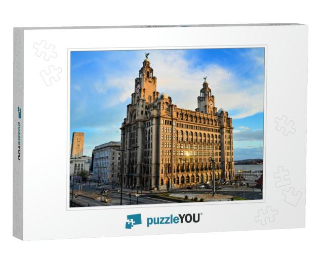 The Royal Liver Building on the Pierhead At Liverpool... Jigsaw Puzzle