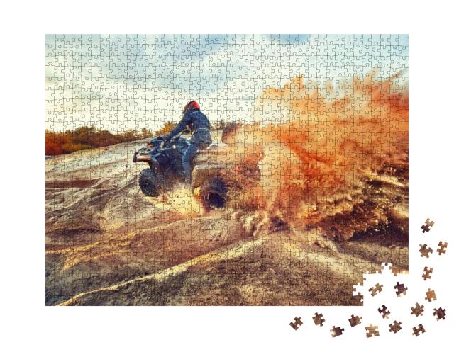 Cross-Country Quad Bike Race, Extreme Sports... Jigsaw Puzzle with 1000 pieces