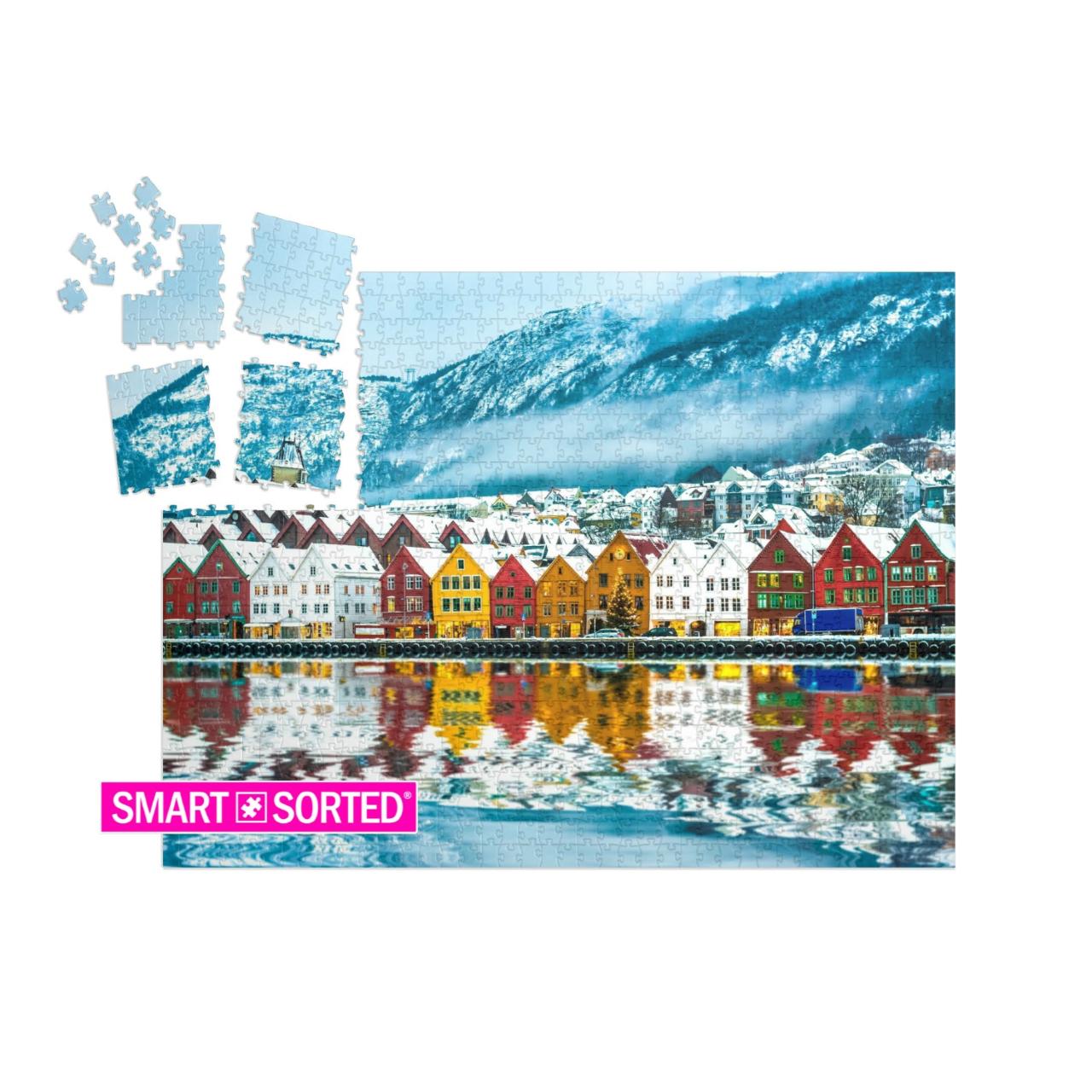 View on Bruges. Bergen Norway... | SMART SORTED® | Jigsaw Puzzle with 1000 pieces