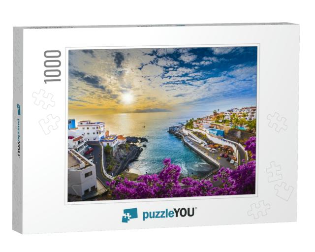 Sunrise in Puerto De Santiago City, Tenerife, Canary Isla... Jigsaw Puzzle with 1000 pieces