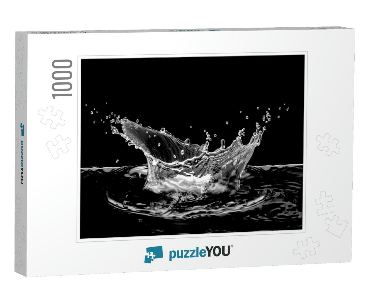Water Splash, Water Splash Isolated on Background, Water... Jigsaw Puzzle with 1000 pieces