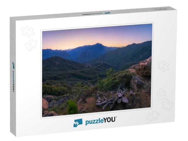 Sunset Over Kings Canyon National Park in the Usa... Jigsaw Puzzle