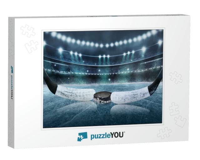 Ice Hockey Players on the Grand Ice Arena... Jigsaw Puzzle