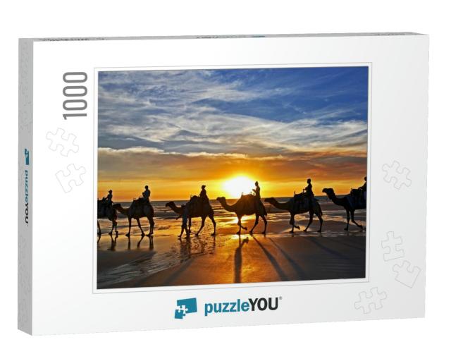 Broome Beach Camel Tour... Jigsaw Puzzle with 1000 pieces