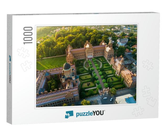 Aerial Sunset View of Yury Fedkovych National University... Jigsaw Puzzle with 1000 pieces