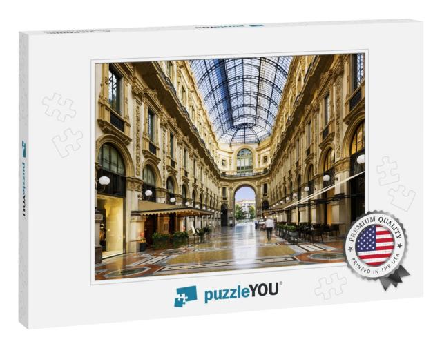Glass Dome of Galleria Vittorio Emanuele in Milan, Italy... Jigsaw Puzzle