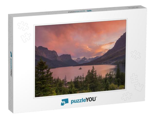 Wild Goose Island, Glacier National Park... Jigsaw Puzzle