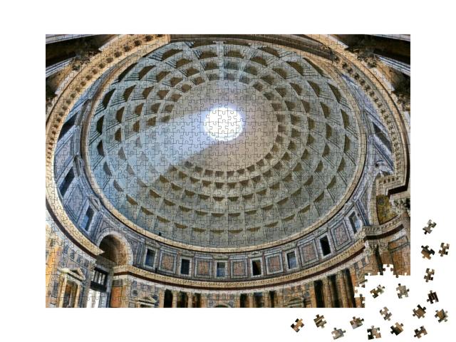 Ancient Architectural Masterpiece of Pantheon in Roma, It... Jigsaw Puzzle with 1000 pieces