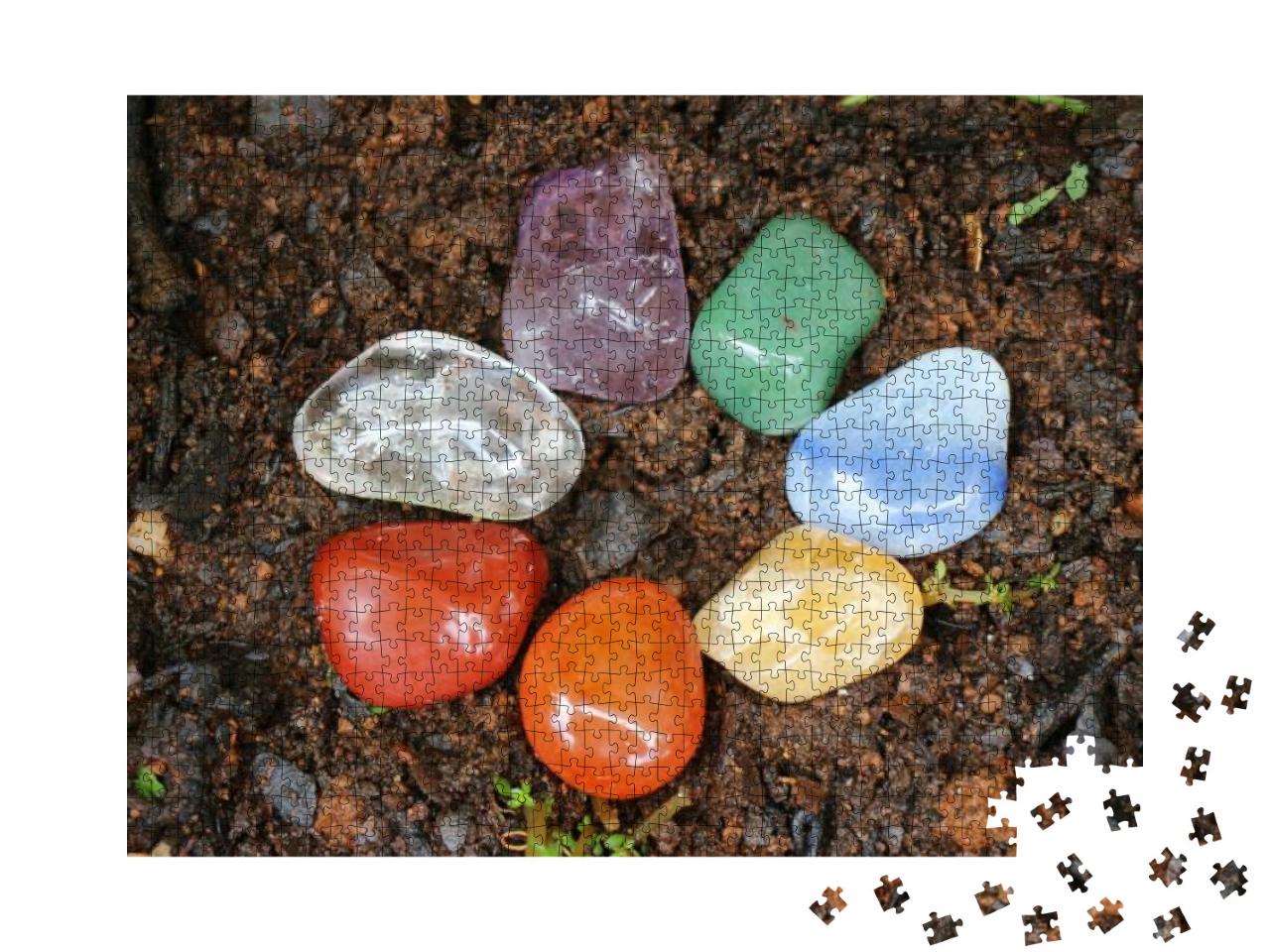 Chakras Stones to Heal Stands on the Earth to Renovate En... Jigsaw Puzzle with 1000 pieces