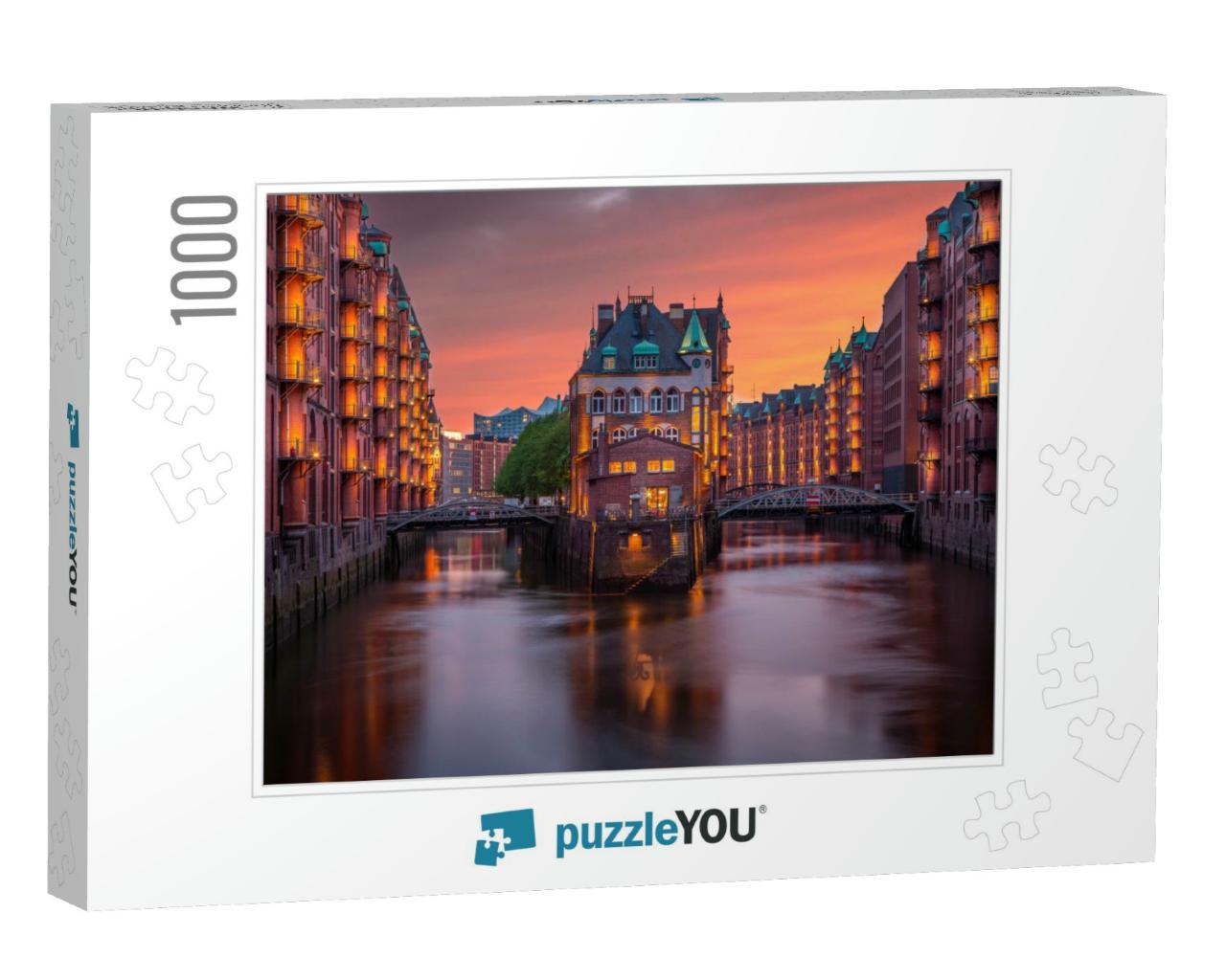 Shipping Docks in Hamburg Germany... Jigsaw Puzzle with 1000 pieces