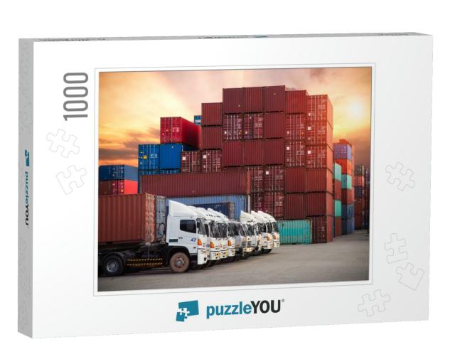 Industrial Container Cargo Freight Ship for Logistic Impo... Jigsaw Puzzle with 1000 pieces