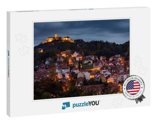 The Wartburg Castle with the City of Eisenach in Germany... Jigsaw Puzzle