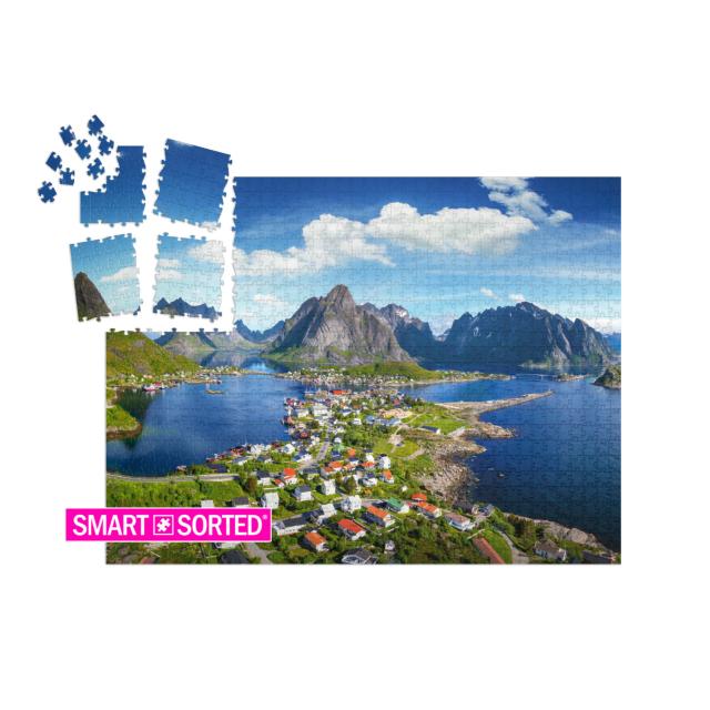 Reine, Lofoten, Norway. the Village of Reine Under a Sunn... | SMART SORTED® | Jigsaw Puzzle with 1000 pieces