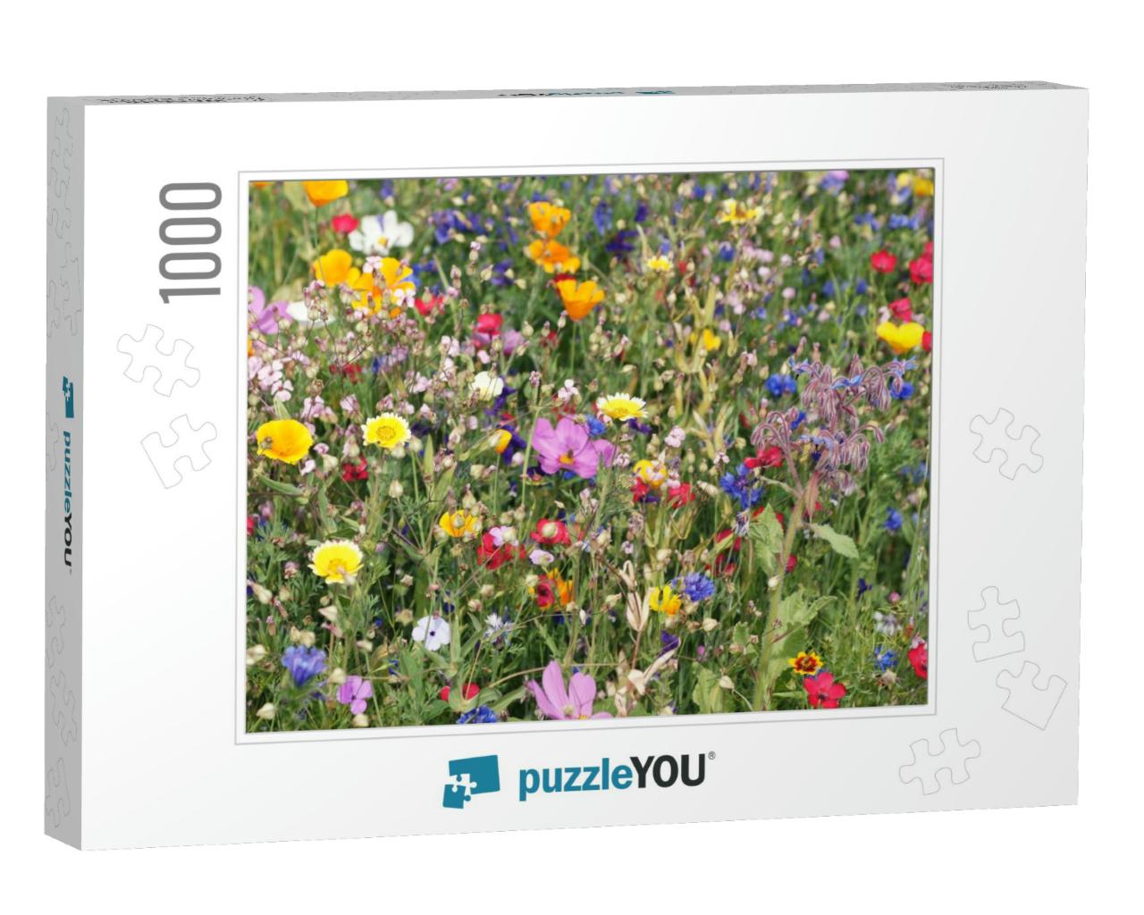 Beautiful Colorful Meadow of Wild Flowers... Jigsaw Puzzle with 1000 pieces