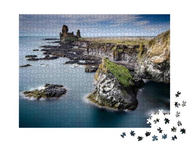 West Coast Sea Cliffs of Snaefellsnes Peninsula on Icelan... Jigsaw Puzzle with 1000 pieces