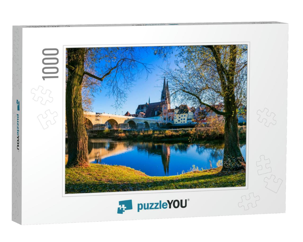 Travel in Germany - Picturesque Regensburg Town Over Danu... Jigsaw Puzzle with 1000 pieces