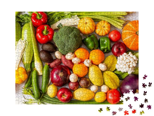 Buy Organic Nutrition from Fresh Vegetables... Jigsaw Puzzle with 1000 pieces