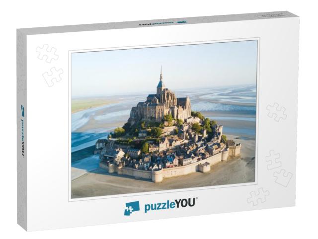 Le Mont Saint-Michel Tidal Island in Beautiful Twilight A... Jigsaw Puzzle