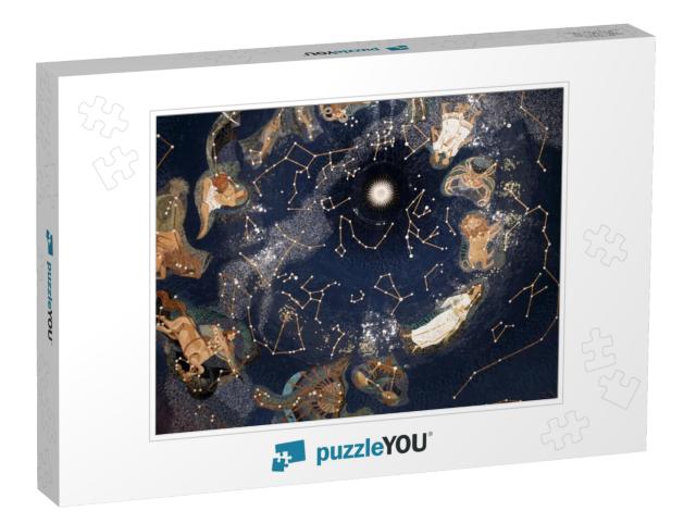 Map of Stars. Map of the Sky At Night, Constellations... Jigsaw Puzzle