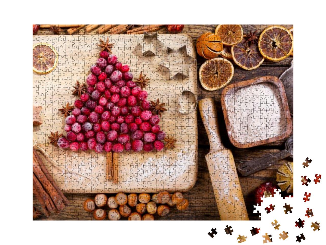 Christmas Food. Ingredients for Cooking Christmas Baking... Jigsaw Puzzle with 1000 pieces