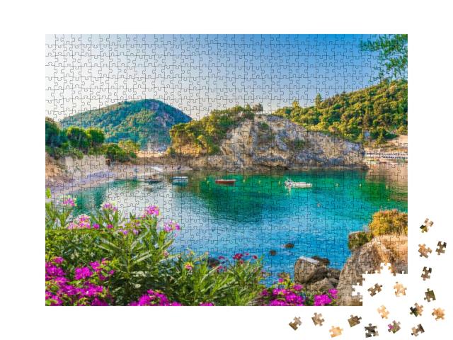 Paleokastritsa Bay on Corfu Island, Ionian Archipelago, G... Jigsaw Puzzle with 1000 pieces