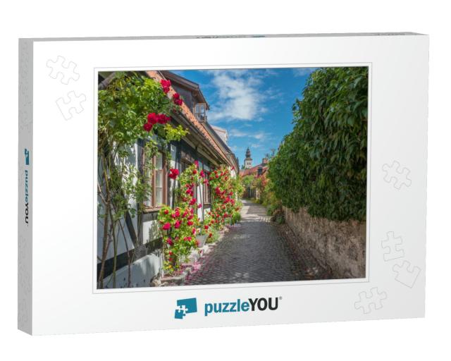 Medieval Alley in the Historic Hanse Town Visby During Su... Jigsaw Puzzle