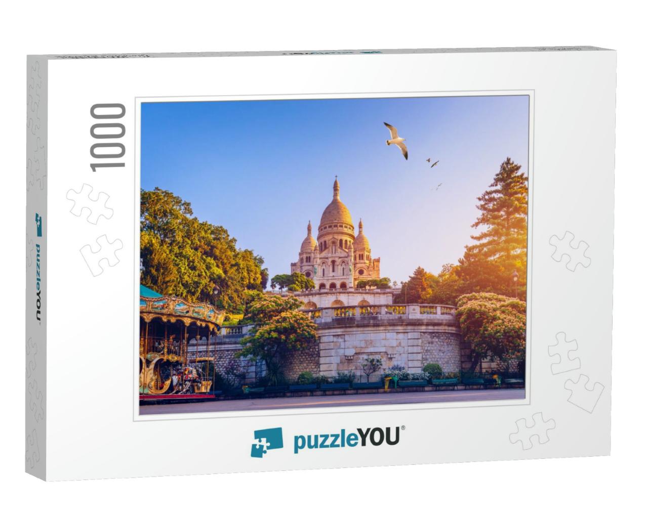 Basilica Sacre Coeur in Montmartre in Paris, France. the... Jigsaw Puzzle with 1000 pieces